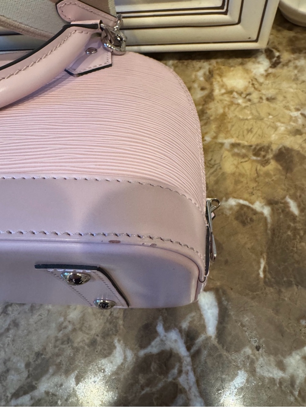 Louis Vuitton Pink Epi Alma BB with Matching Pink Wallet and Branded Strap - Picture 4 of 4